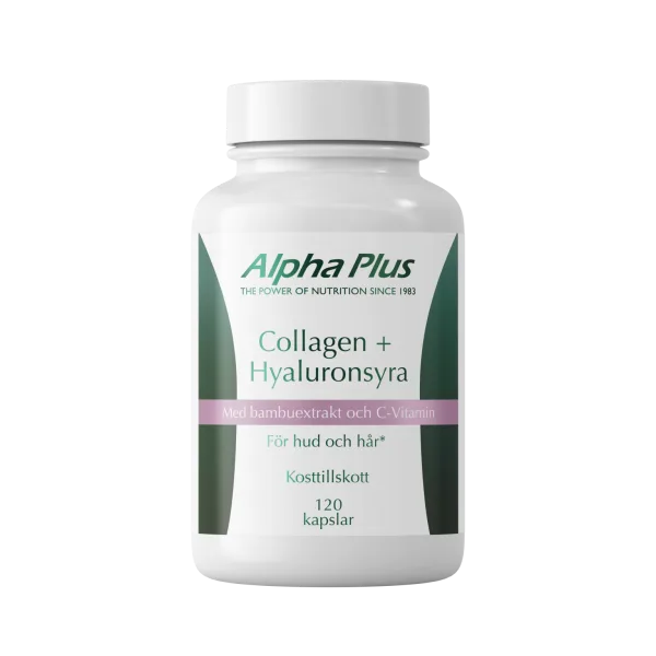 Alpha Plus Alpha Plus Collagen + Hyaluronsyra 120 kapslar