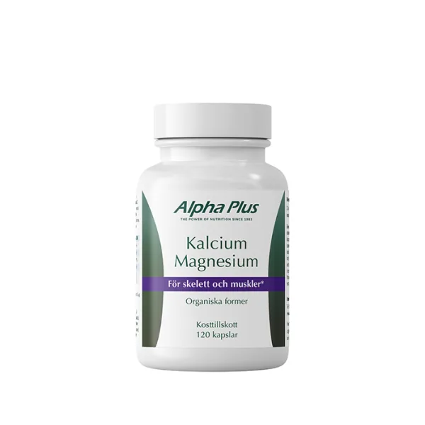 Alpha Plus Alpha Plus Kalcium Magnesium, 120 kapslar