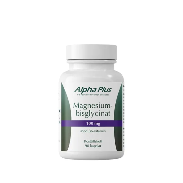 Alpha Plus Alpha Plus Magnesiumbisglycinat 100mg 90 kapslar