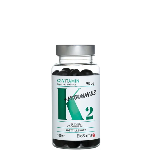 BioSalma K2-vitamin 90 µg, 100 kaps