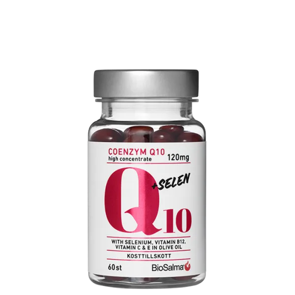 BioSalma Q10 Coenzyme 120 mg + selen, 60 kapslar
