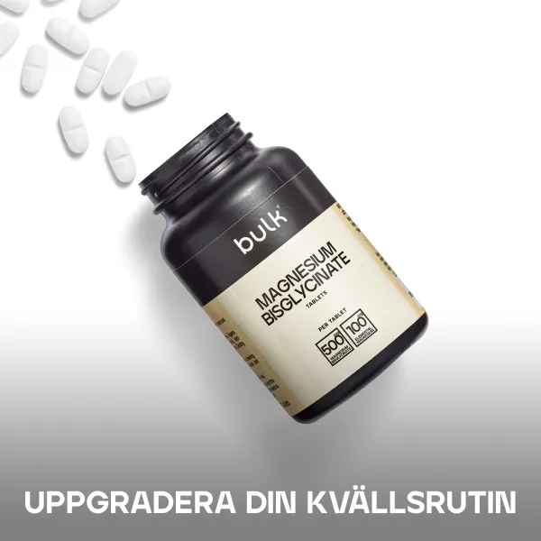 Bulk magnesiumbisglycinat-pulver i burk