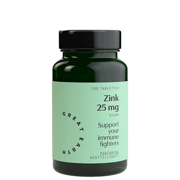 Great Earth Zink 25 mg, 100 tabletter