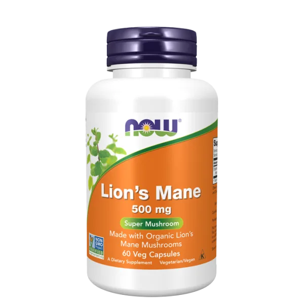 Now Foods Now Foods Ekologisk Lions Mane svamp, 60 kapslar