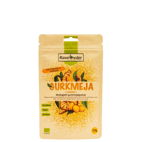 Rawpowder Ekologiskt Gurkmejapulver, 125 g