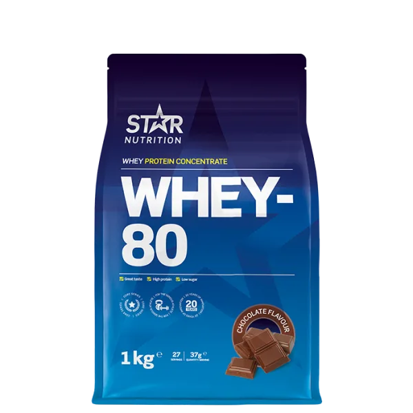 Whey-80 Vassleprotein, 1 kg