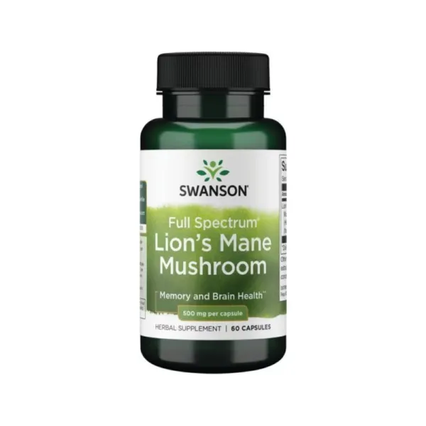 Swanson Swanson Full Spectrum Lion's Mane 500 mg, 60 kapslar